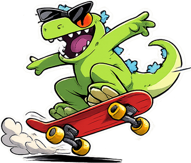 Rentzilla mascot skateboard
